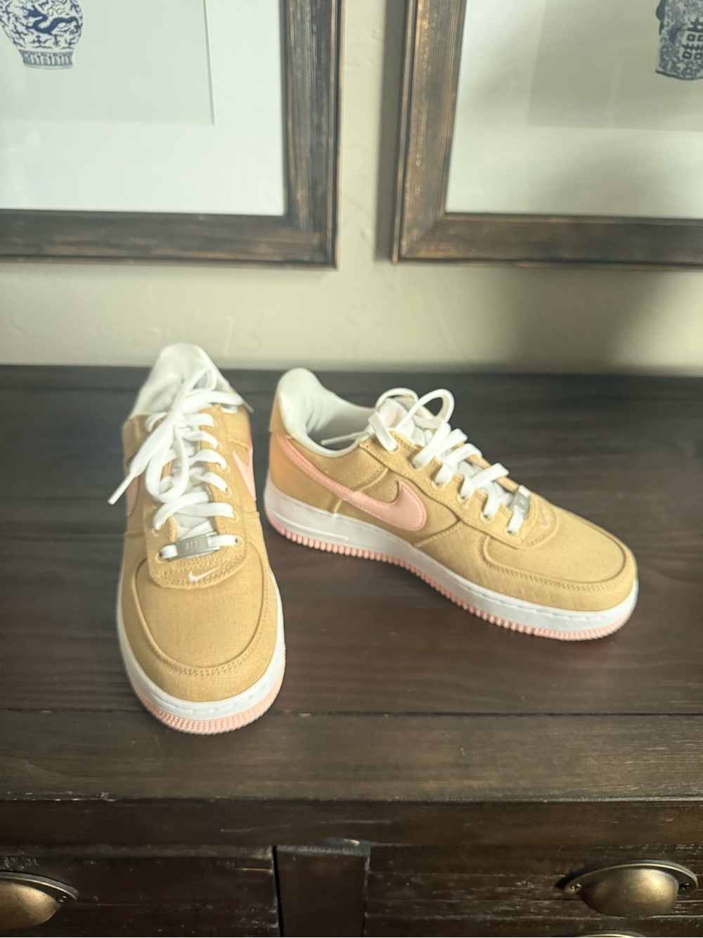 Nike Air Force 1 low linen canvas New fits women’s 7.5 (mens 6)